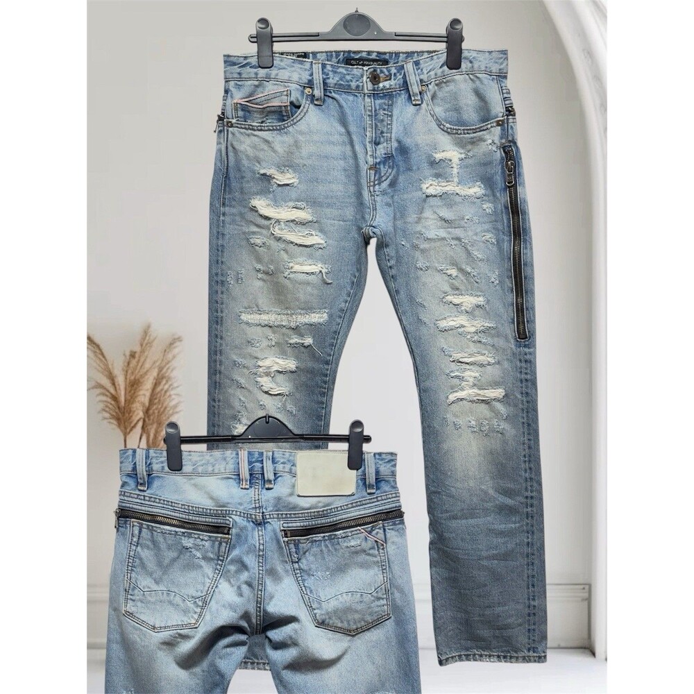 Cult Of Individuality Rebel Straight Men's W34 L34 Japanese Selvedge Denim Jeans